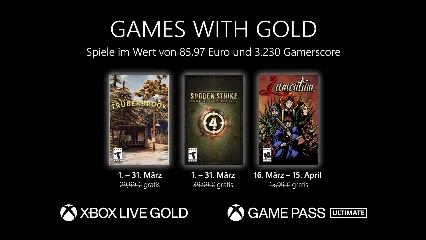 Games with Gold: Die Spiele im März 2023