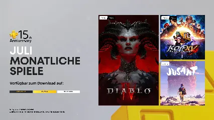 PlayStation Plus: Die monatlichen Spiele im Juli 2025