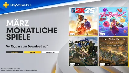 PlayStation Plus: Die monatlichen Spiele im März 2026