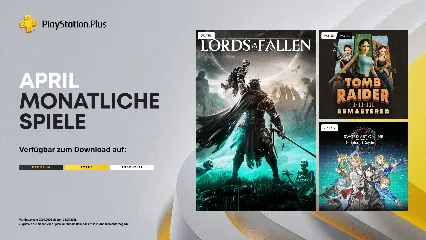 PlayStation Plus: Die monatlichen Spiele im April 2026