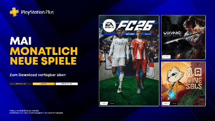 PlayStation Plus: Die monatlichen Spiele im Mai 2026