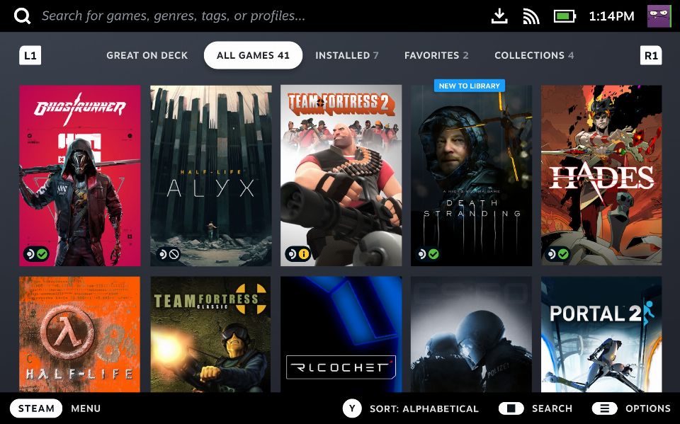 Spiele auf Steam werden auf ihre Kompatibilität zum Deck geprüft