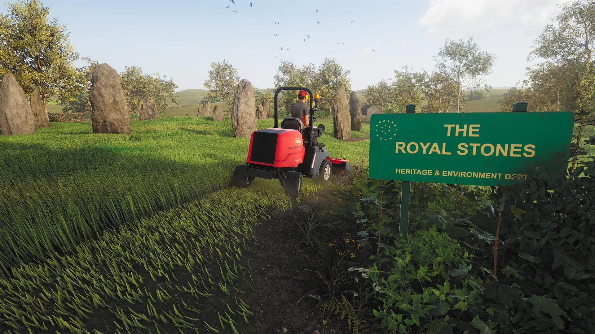 Lawn Mowing Simulator: In Ancient Britain werden altertümliche Landschaften gemäht Heropic