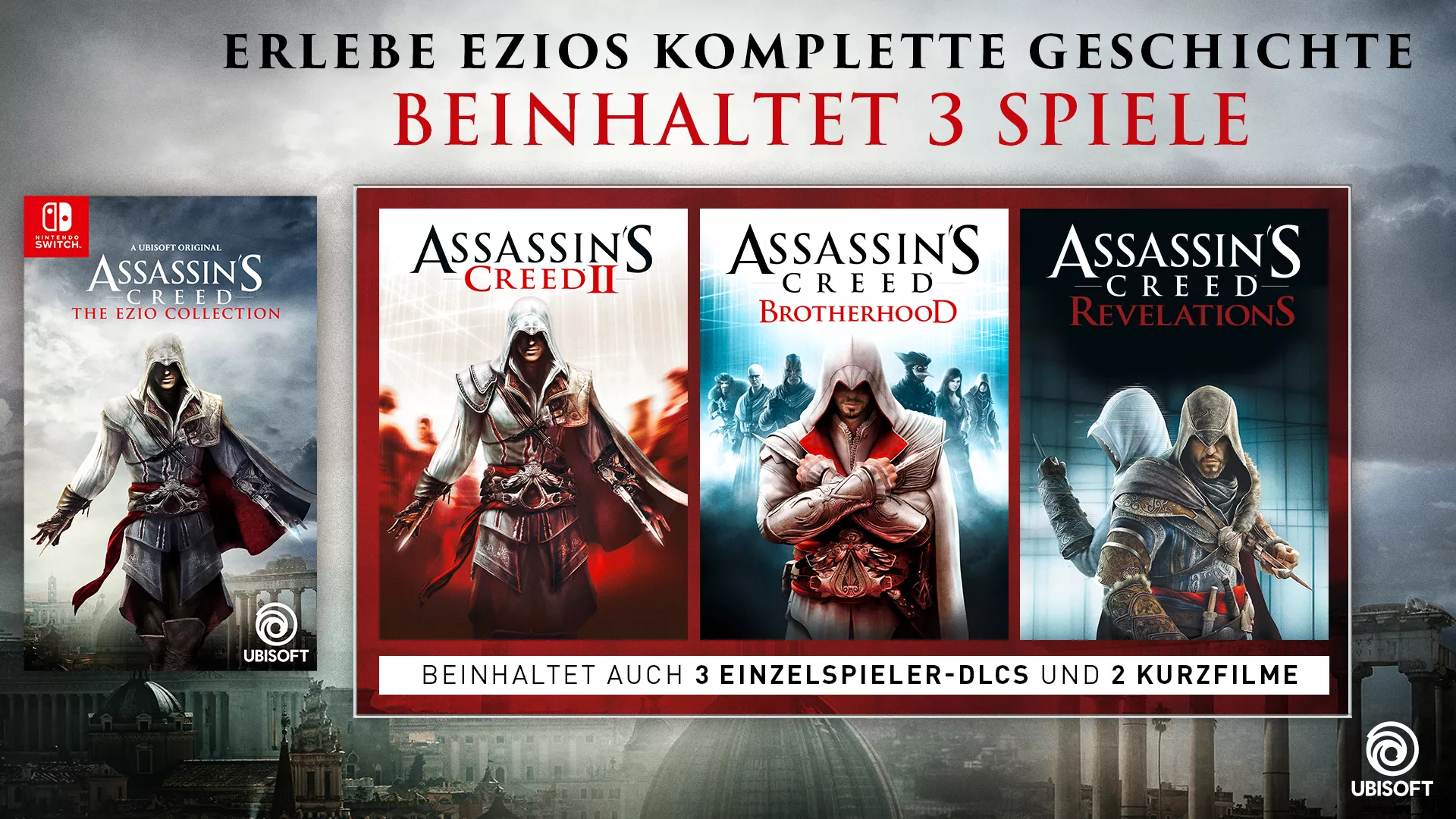 Assassin's Creed: The Ezio Collection für Nintendo Switch bestätigt Heropic