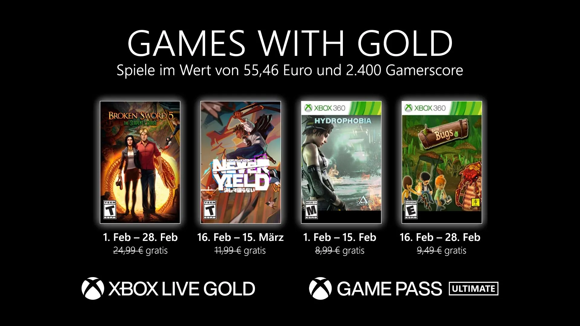 Games with Gold: Die neuen Spiele im Februar Heropic