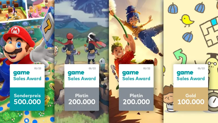 Die game Sales Awards im Januar Heropic