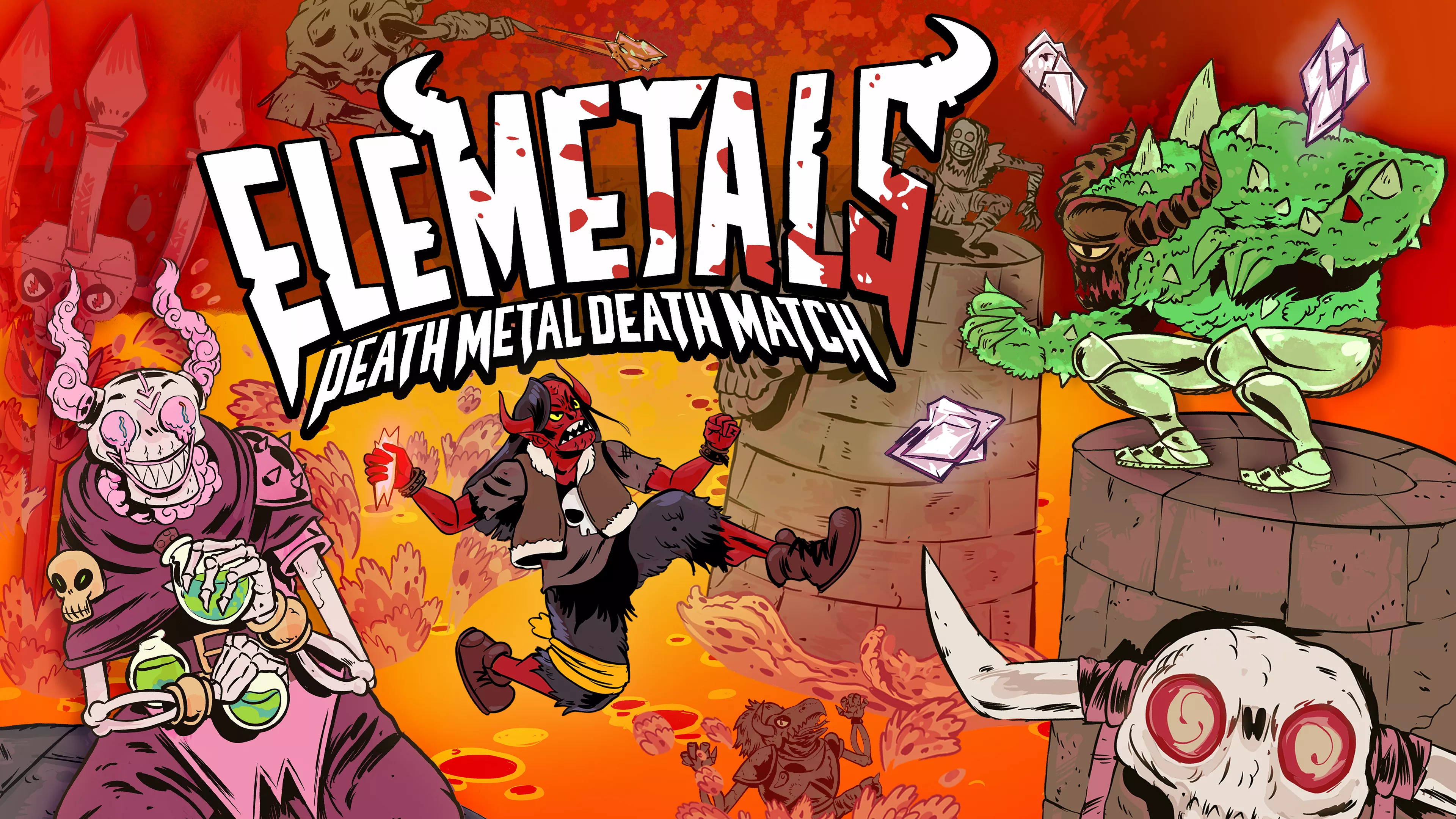 EleMetals: Death Metal Death Match bietet Multiplayer-Action für 4 Spieler Heropic