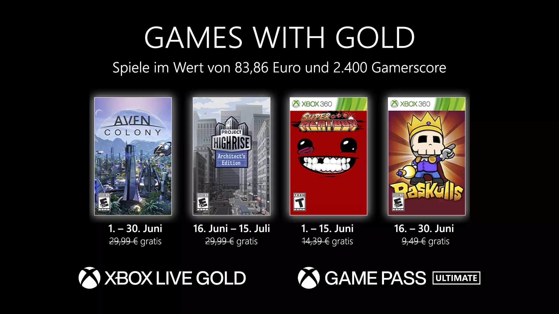 Die Games with Gold im Juni  Heropic