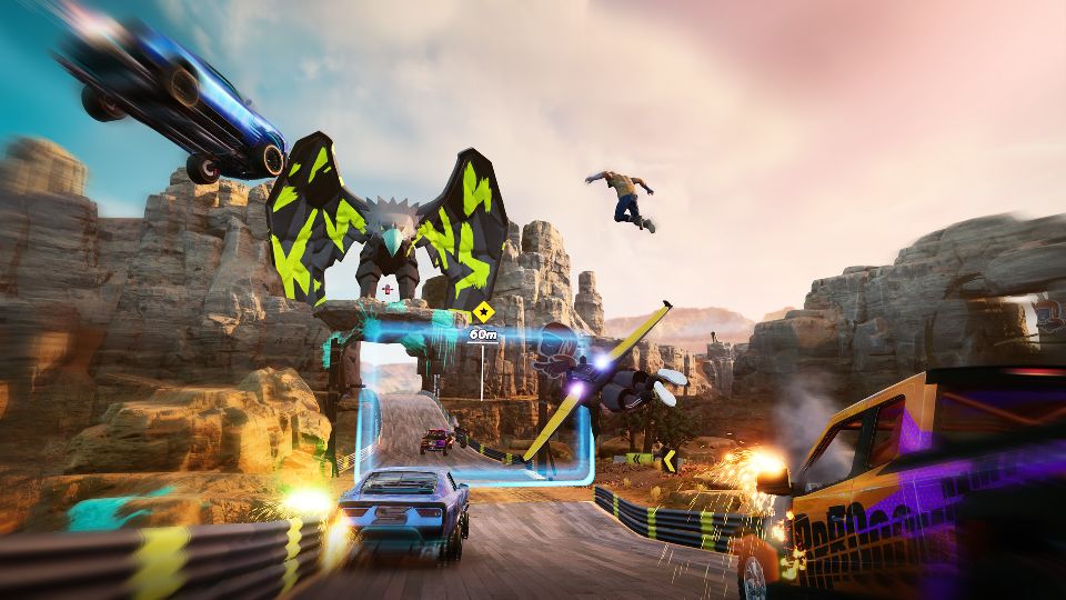 Stuntfest - World Tour bietet abgedrehte Rennen mit und ohne Auto