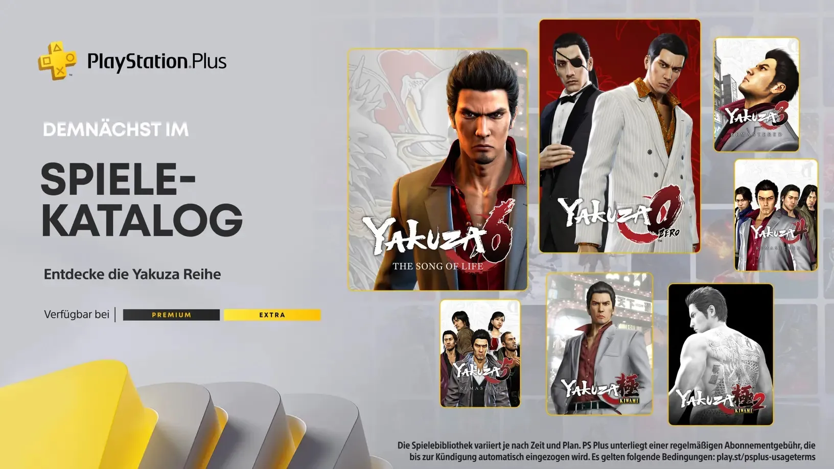 Yakuza: Acht Titel der Reihe für PlayStation Plus angekündigt Heropic