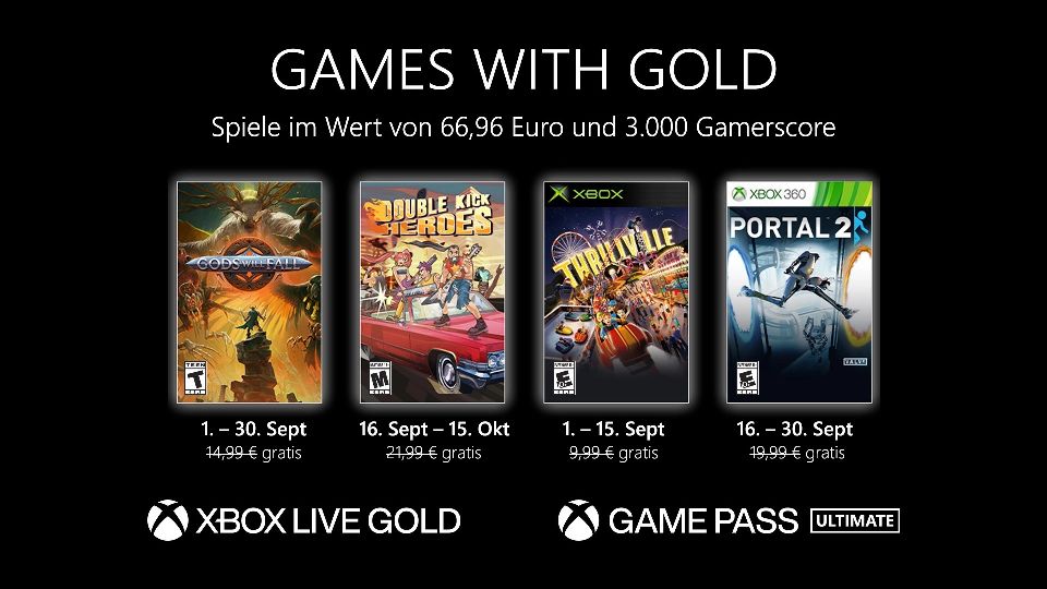 Die Games with Gold Titel im September