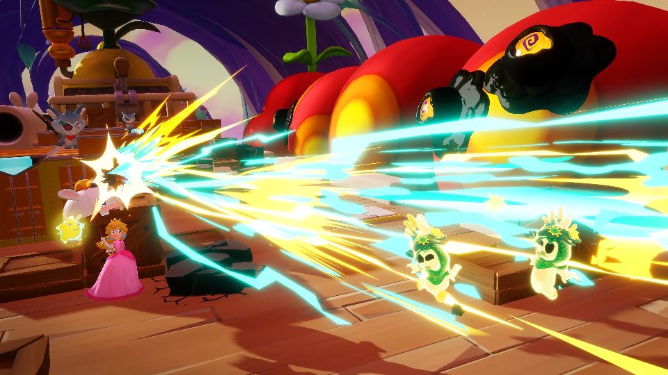 Mario + Rabbids Sparks of Hope zeigt einen Bosskampf gegen Wiggler