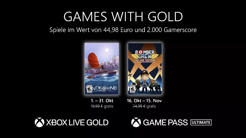 Games with Gold: Die Spiele im Oktober 2022