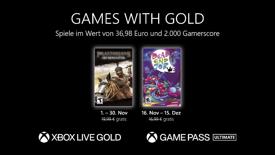Games with Gold: Die Spiele im Oktober 2022