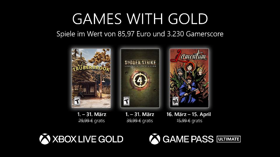 Games with Gold: Die Spiele im März 2023