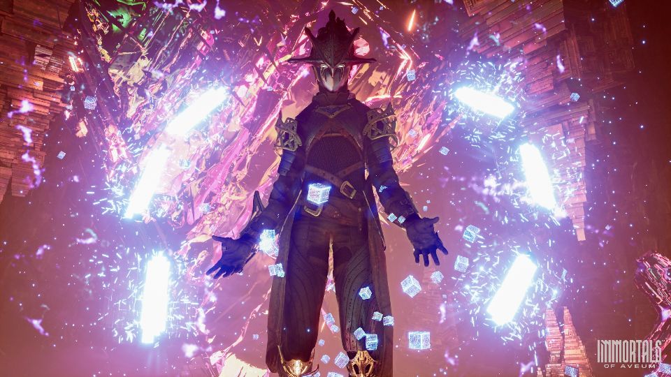Immortals of Aveum: Der Magie-Shooter zeigt Gameplay auf einem wandelnden Koloss