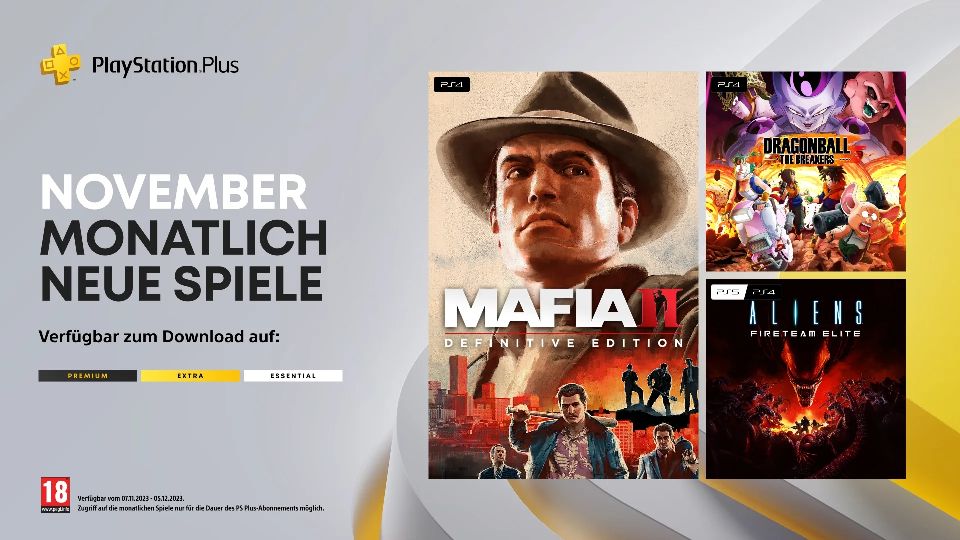 PlayStation Plus: Die monatlichen Spiele für November 2023