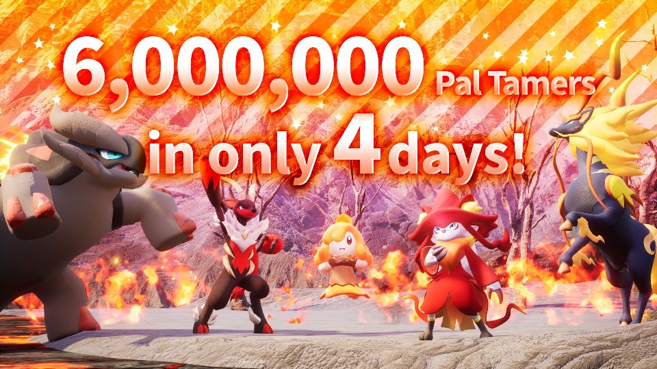 Palworld nach 4 Tagen bei bereits 6 Millionen verkauften Einheiten
