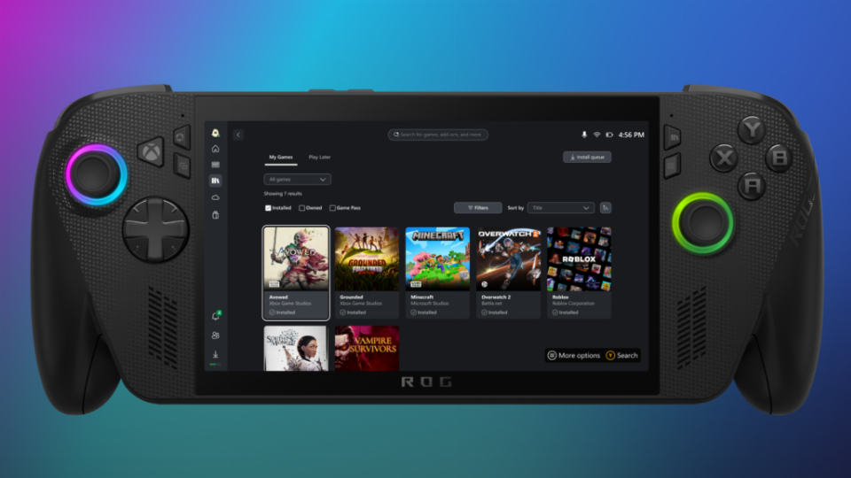 Microsofts Xbox PC App gibt ersten Ausblick auf das ROG Xbox Ally