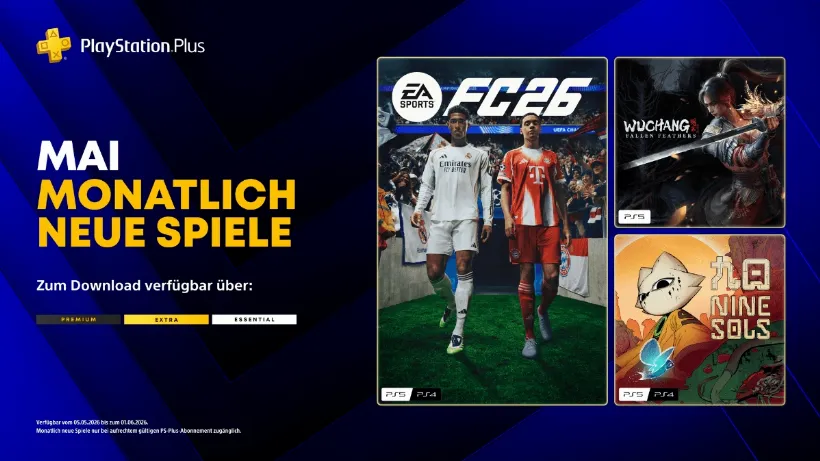 PlayStation Plus: Die monatlichen Spiele im Mai 2026