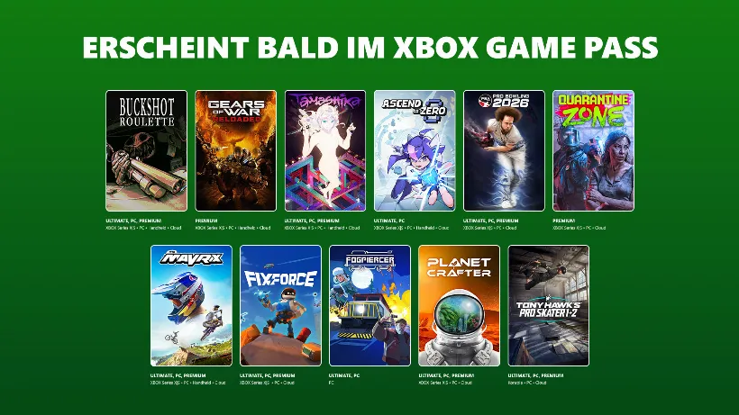 Xbox Game Pass: Die Neuzugänge Mitte Juli 2026